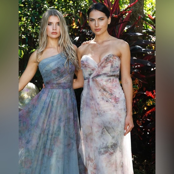 Rene Ruiz Collection Tulle Overlay Gown Long Dress - Picture 2 of 13